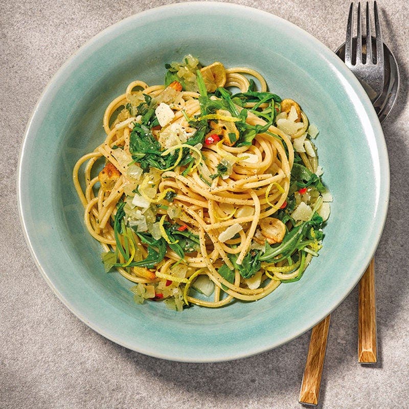 Lemon-Knoblauch-Pasta