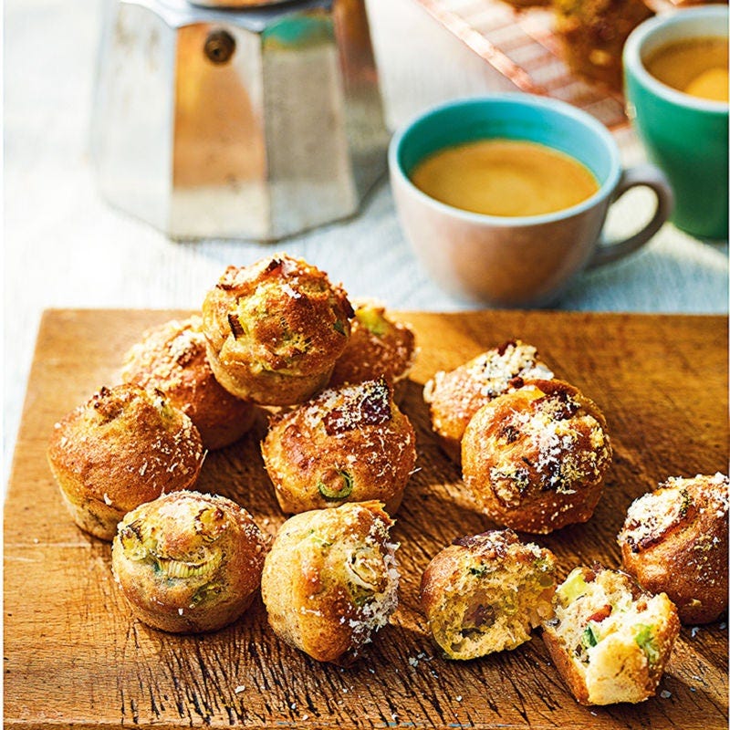 Mini-Schinken-Muffins mit Frühlingszwiebeln