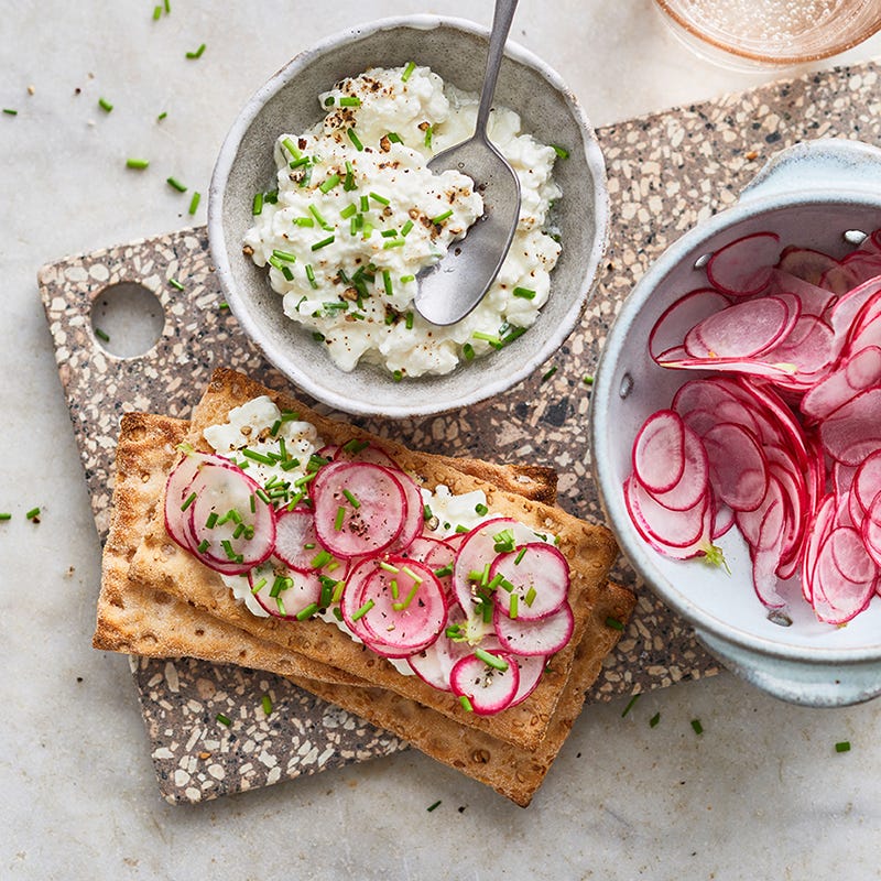 ViktVäktarna - Knäcke med cottage cheese och rädisa