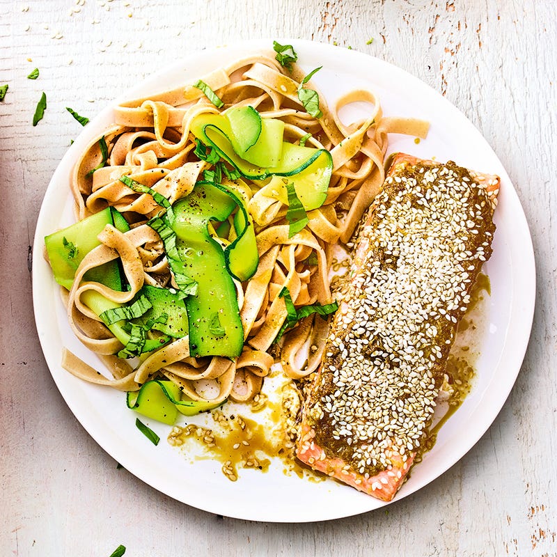 ViktVäktarna - Pestobakad lax med tagliatelle