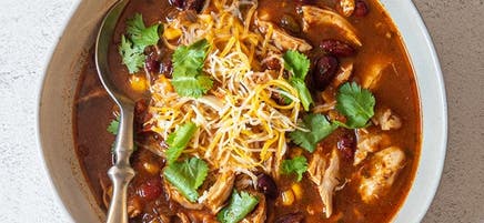 Soupe au poulet à la mijoteuse façon taco