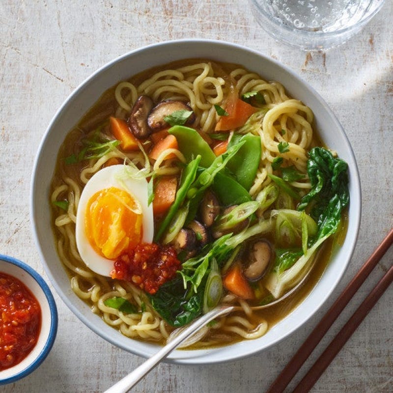 Photo de Soupe de nouilles ramen à l’œuf mollet par WW