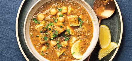 Soupe marocaine à la dinde et aux pois chiches