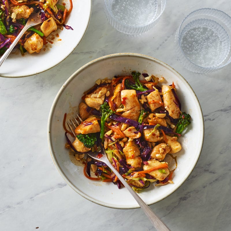 Photo of Asian Chicken and Vegetable Stir-Fry with Peanuts by WW