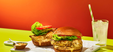 Grilled chicken sandwich with smoky honey mustard