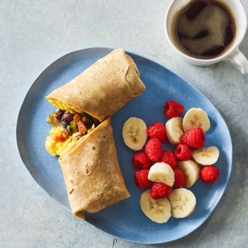 Photo de Burritos déjeuner aux haricots noirs et au fromage par WW