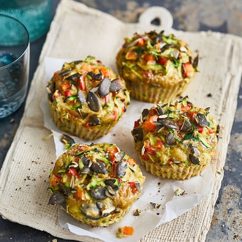 Gemüsemuffins mit Kürbiskernen