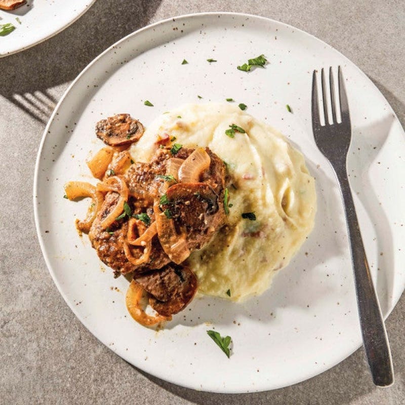 Photo of Salisbury steak with mushrooms and onions by WW