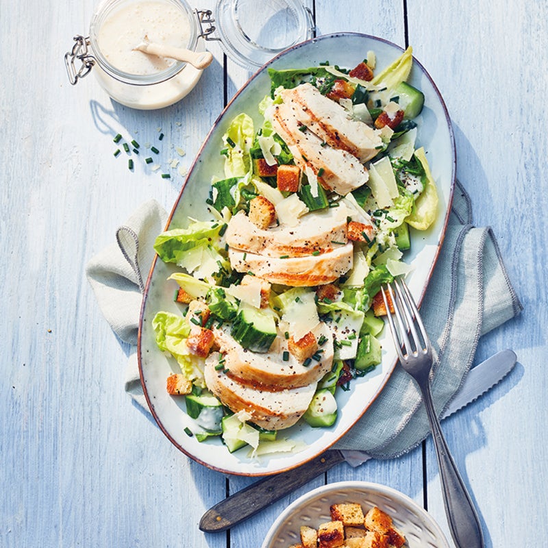 Chicken Salad mit Caesardressing