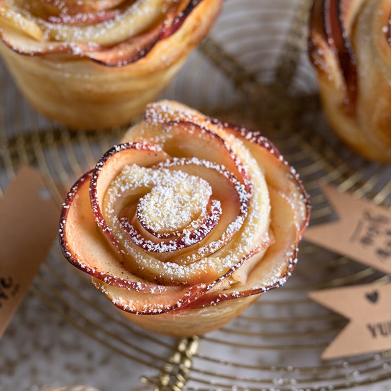 Apfelrosen-Muffins