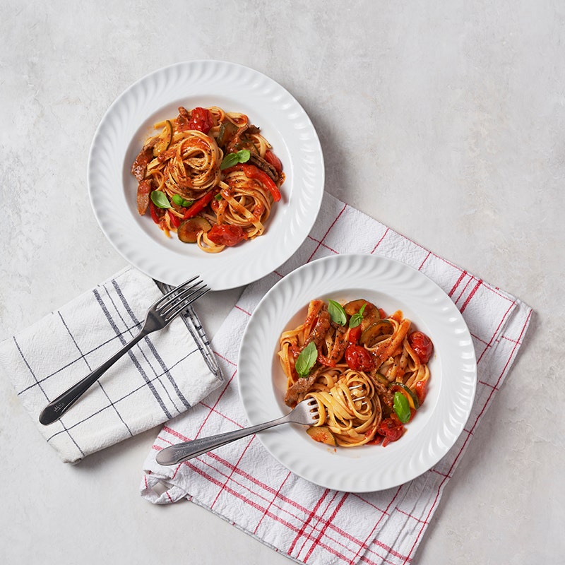 ViktVäktarna - Pasta med lövbiff i tomatsås