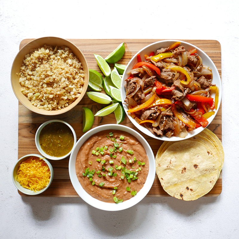 Photo of Steak fajita dinner board by WW