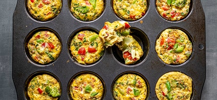 Äggmuffins med broccoli och gräslök