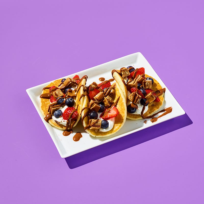 Photo of Peanut butter & chocolate pancake "tacos" by WW