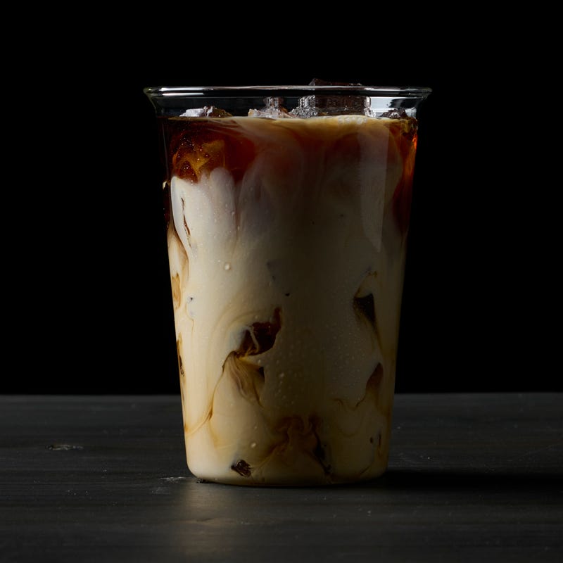 Iced coffee with cream