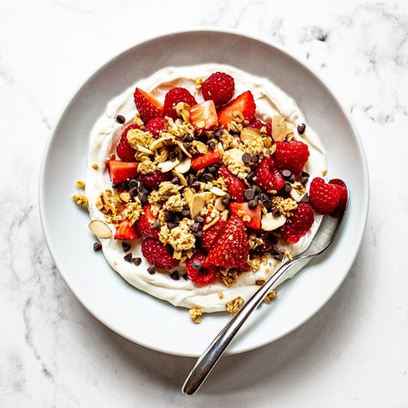 Photo of Double-berry crunch yogurt bowl by WW