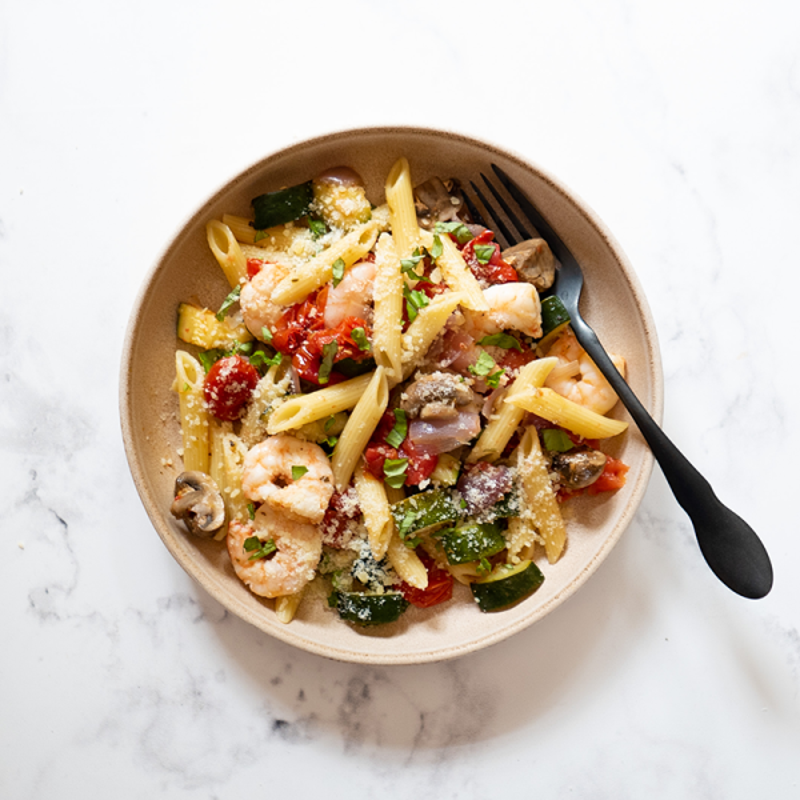 Photo of Roasted veg & prawn pasta by WW