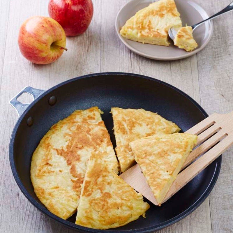 Gâteau aux pommes cuit à la poêle