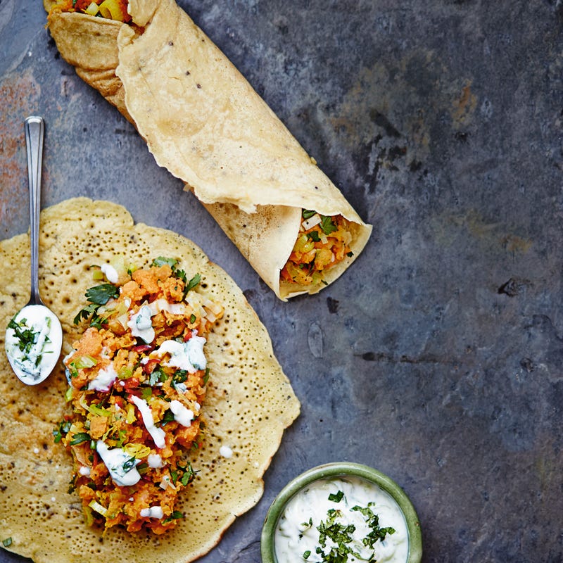 Photo de Crêpes de pois chiches fourrées à la patate douce prise par WW