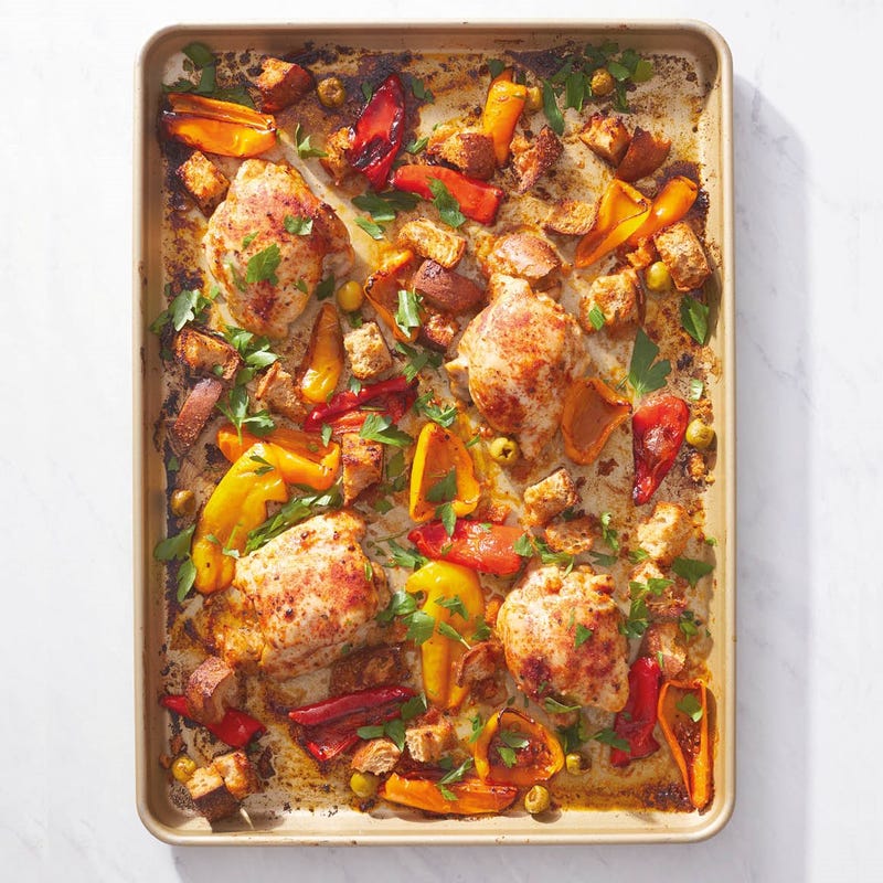 Photo de Cuisses de poulet rôties aux poivrons et aux olives prise par WW