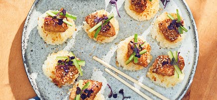 Crunchy chicken nigiri