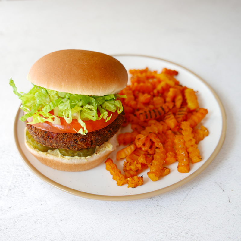 Photo of Veggie burger with squash fries by WW