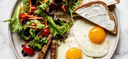 Sausage & egg breakfast plate