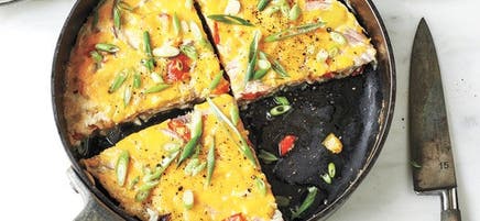 Frittata au blanc d’œuf, au cheddar et aux légumes