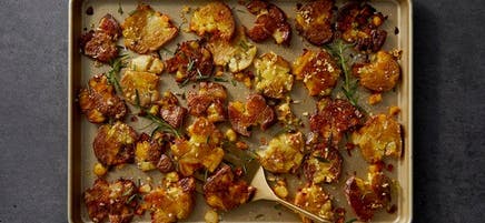 Pommes de terre écrasées croustillantes