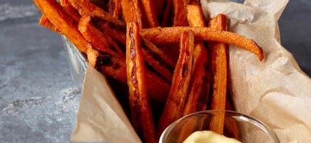 Curried carrot fries