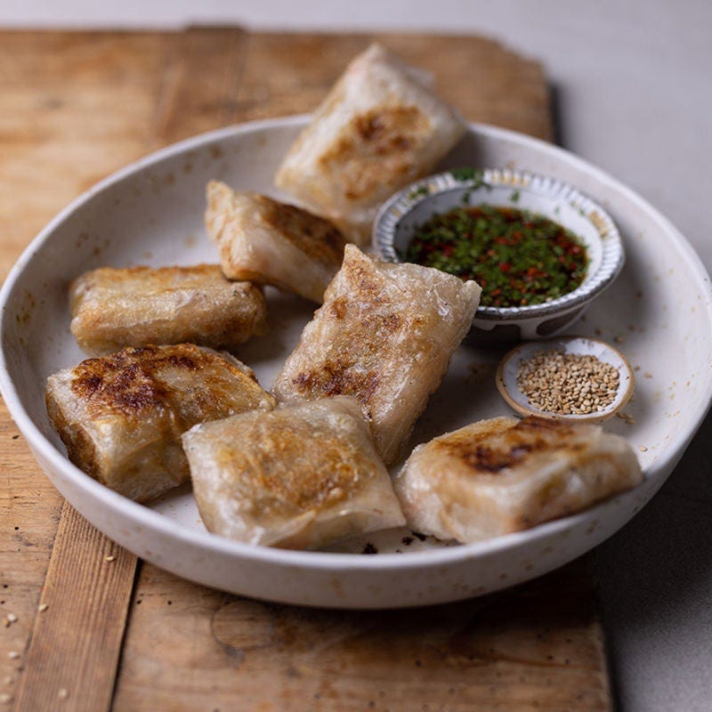 Reispapierpäckchen mit Gemüsefüllung