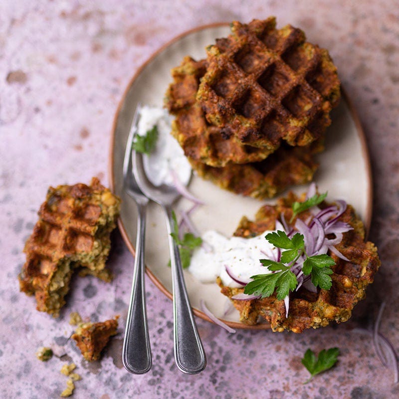 Falafelwaffeln mit Sourcream
