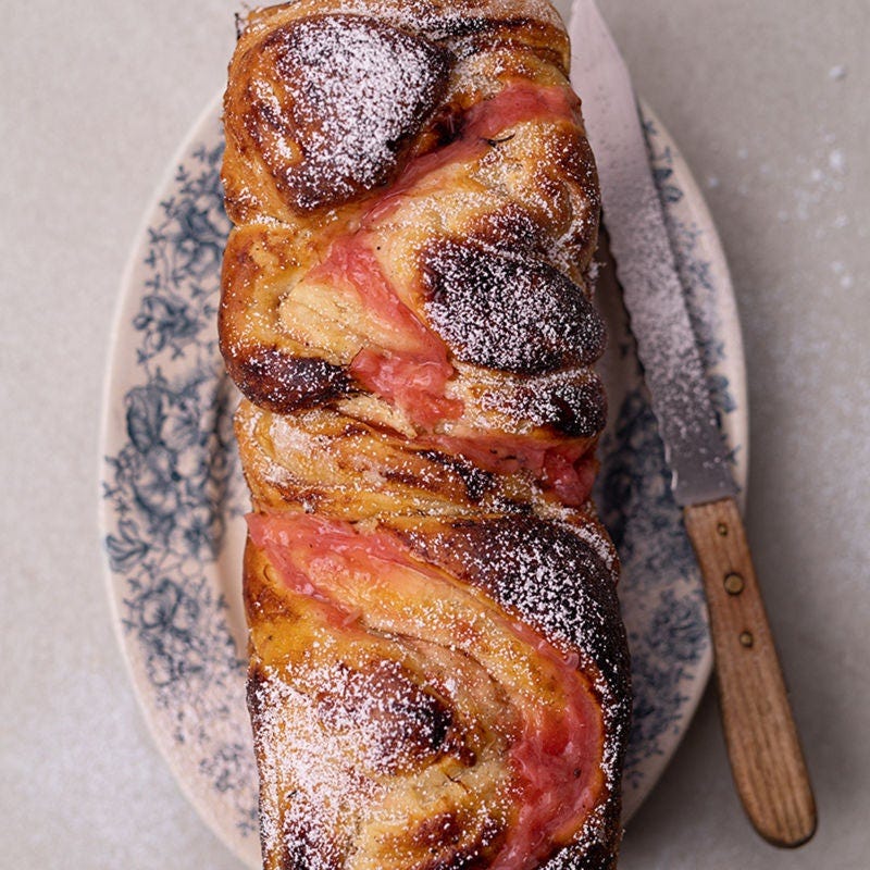 Rhabarber-Swirl-Brot