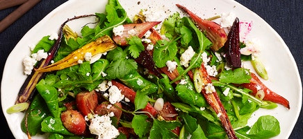 Sallad med rostade betor och morötter