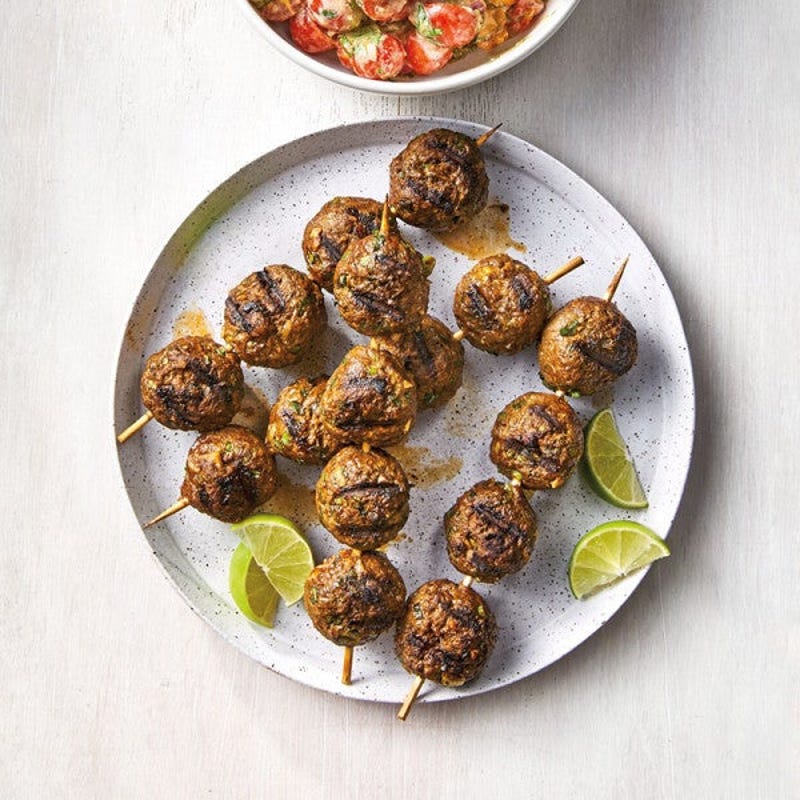 Photo of Grilled Mexican-spiced meatballs with fresh salsa by WW