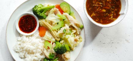 Chinese takeout meal