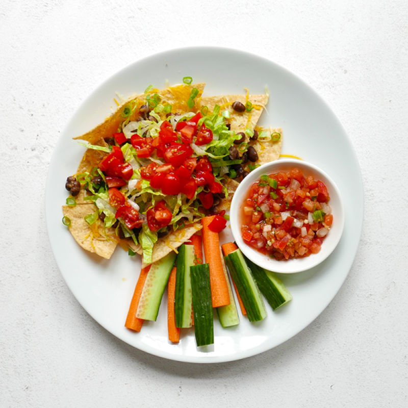 Photo of Cheesy black bean nachos by WW