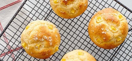 Whole-grain mango muffins