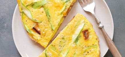 Squash and asparagus frittata by Ereka Vetrini