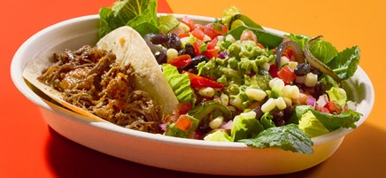 Chipotle barbacoa taco & salad combo