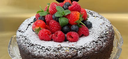 Anna's chocolate and fresh berry celebration cake