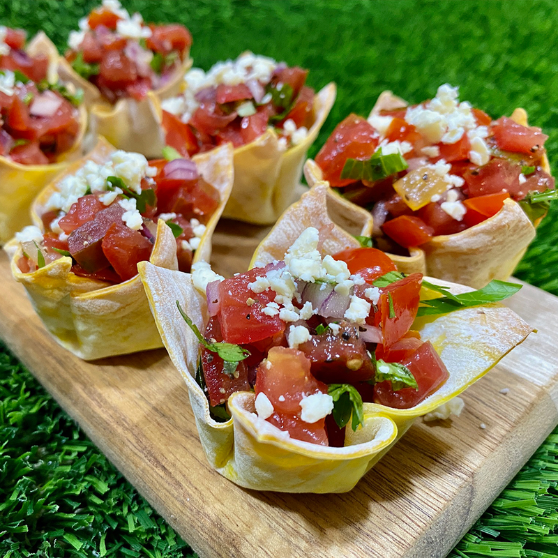bruschetta wonton cups