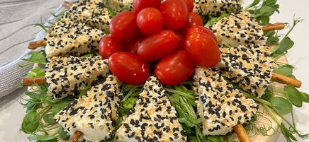 Anna's bagel crusted cheese triangles