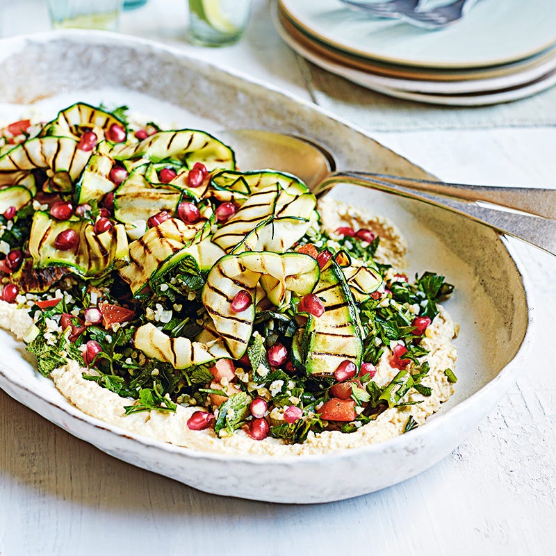 ViktVäktarna - Tabbouleh med grillad zucchini och hummus