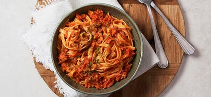 Spaghetti à la bolognaise au tempeh