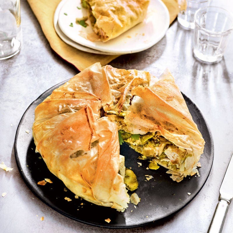 Pastilla de dinde aux fèves