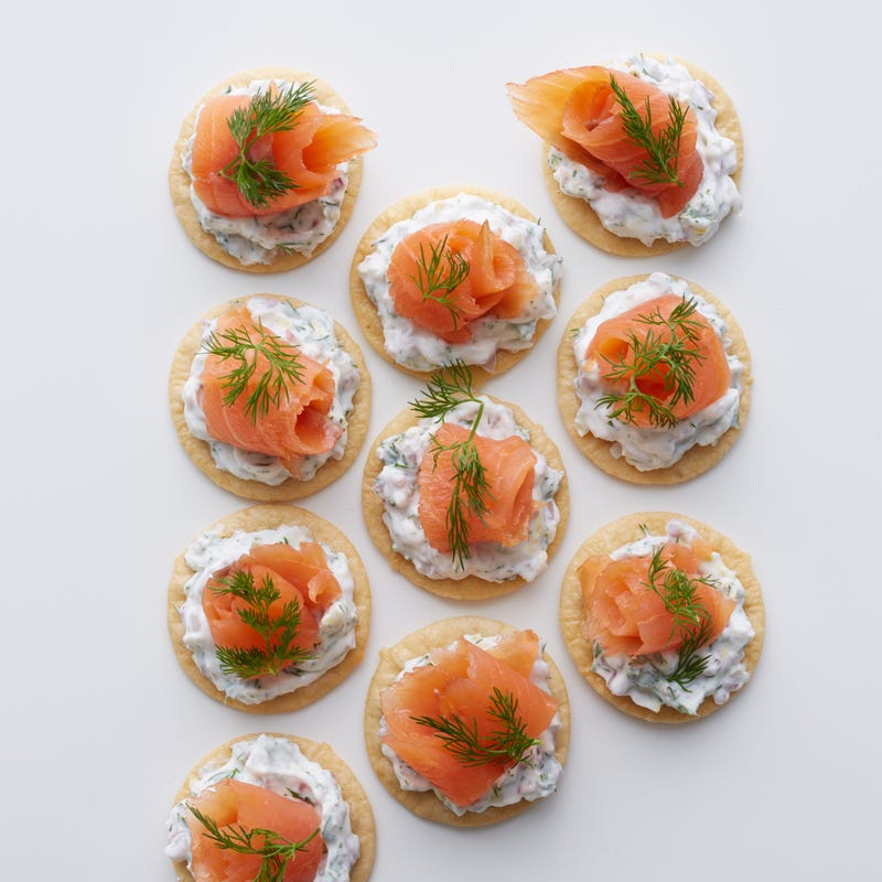 Photo of Smoked salmon canapes with lemon herb yoghurt by WW