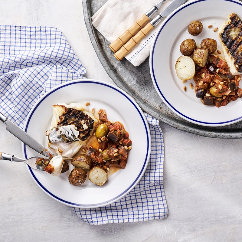 ViktVäktarna - Grillad torsk med rostad potatis och caponata