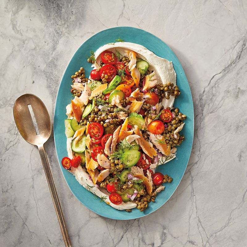 ViktVäktarna - Linssallad med rökt makrill och tahinisås