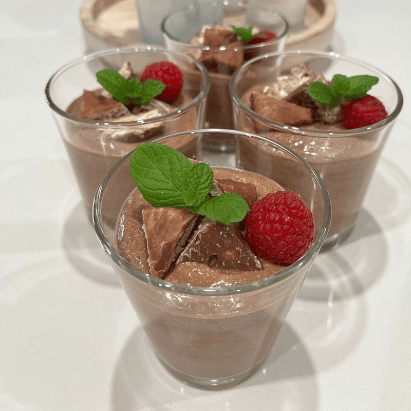 chocolate chia puddings